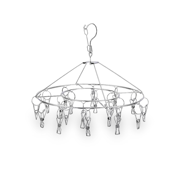 30 Clips Stainless Steel Laundry Drying Rack Clip and Drip Hanger Clothes Drying Hanger (Thicker Version)