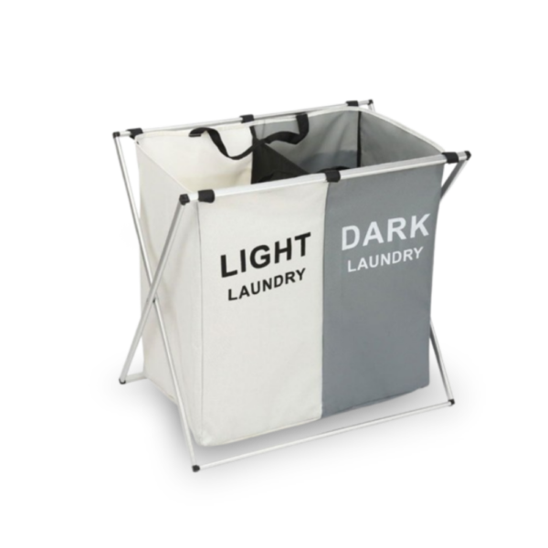 Double Grid Black And White Dirty Laundry Basket Bag Basket Rack Organizer Foldable Ikea Style Laundry Storage Box