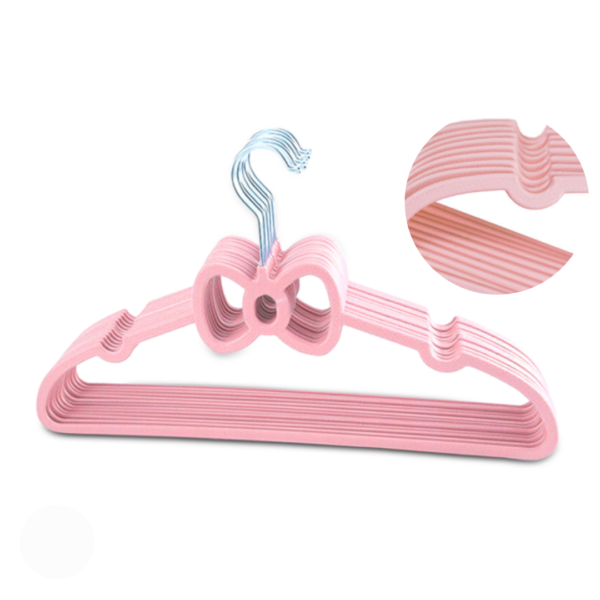Premium Non-slip Plastic Hangers Pink Love Shape Wardrobe Storage Pink Hanger Love Hanger Ribbon Hanger