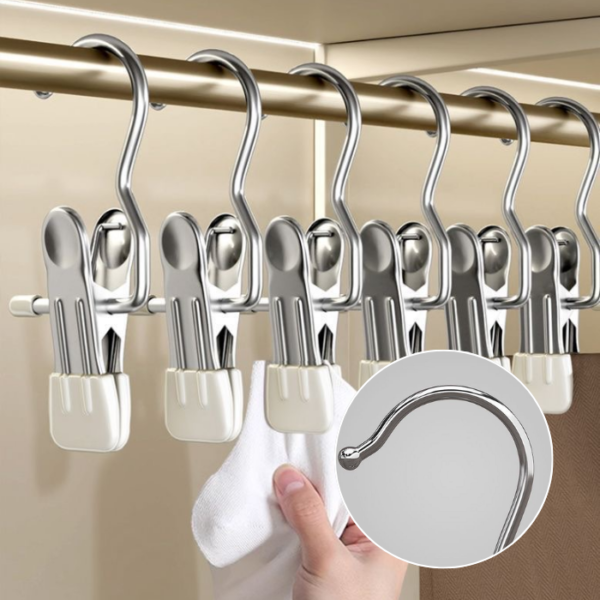 Multifunctional Single Hook Clip With Hook Clip for Pants and skirts, drying clip, hook clip, hat storage clip