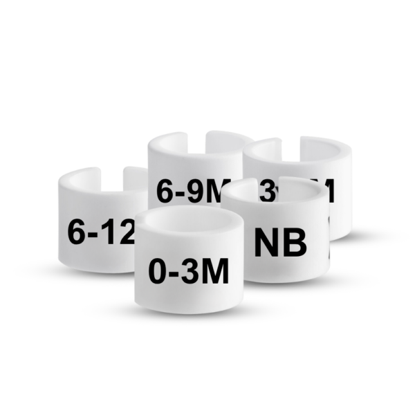 10 pcs White Clothes Hanger Size Marker For Baby Kids Color Coding Garment Size Markers Tags Classification Organization