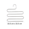 Stainless Steel 5 Layers Anti-Slip S Type Pant Magic Hanger Multi Function Trousers Clothes Hanger Penyangkut Tudung
