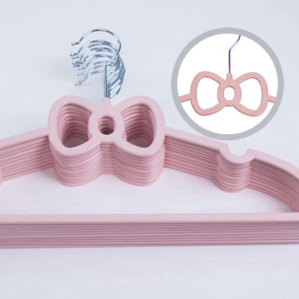Premium Non-slip Plastic Hangers Pink Love Shape Wardrobe Storage Pink Hanger Love Hanger Ribbon Hanger