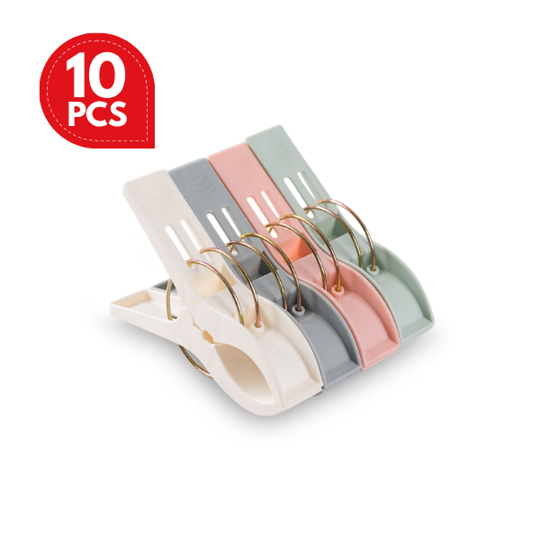 10 PCS Windproof Wide Opening Multipurpose Thickened Plastic Large Quilt Clip Clothespin Klip Kuilt Besar Strong Drying Clip