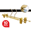 Gold Aluminum Alloy Trousers Rack Strong Clip No Trace Non-Slip Retractable Wardrobe Adjustable Clip Hanger Pant Hanger