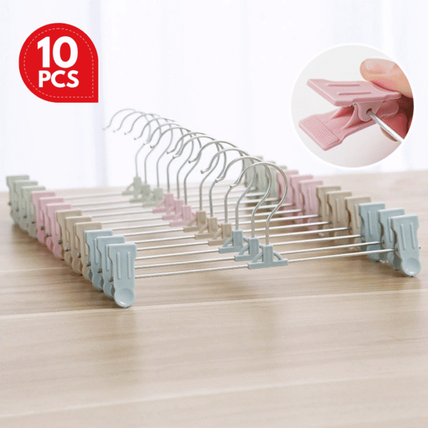 Hangers Pant Skirt Plastic Metal Clips Clothes Trousers Hanger Seluar Hanger Bra