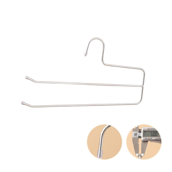 Thick 5mm Ultra Strong Stainless Steel Multi-Layer Trouser Rack – Non-Slip Space Saving Pants Hanger [High Quality]