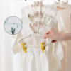 Space Saving Retractable Hanger with Trouser Clip Vertical Hanging Kid Hanger