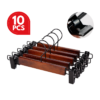Solid Wood Trouser Rack Trouser Clips Home Unmarked Wooden Trouser Hanging Skirt Function Adjustable Clip Rubber Padded