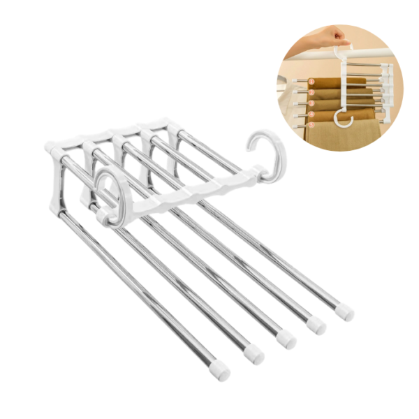 Multi-Layer Telescopic Pant Hanger  Magic Hanger Wardrobe Hanger Multi-functional Pants Hangers Stainless Steel