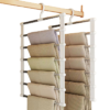 Stainless Steel Foldable Ladder Trouser Rack Multi-Layer Pants Hangers for Home Travel Household Stainless SteelOrganize