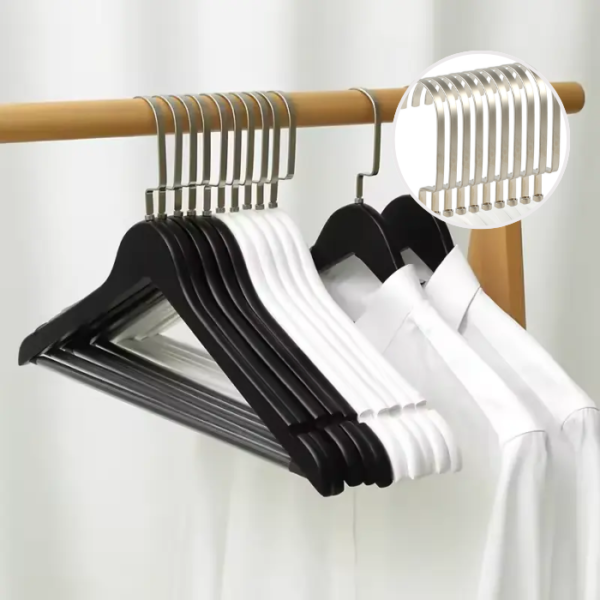 Flat Hook Non-slip  Schima Superba Boutique Solid Clothes Wooden Hanger
