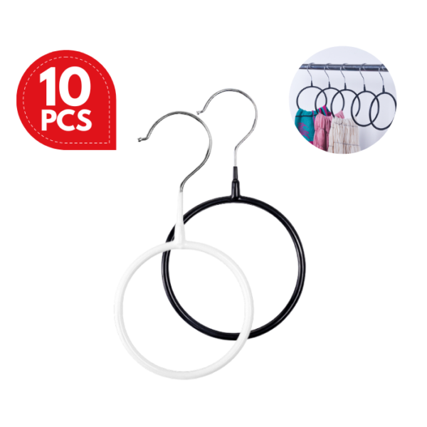 Non-slip Steel Multifunctional Tie Rings Holder Organizer for Neckties Shawls Scarves Pashminas Stainless Steel Rust-fre