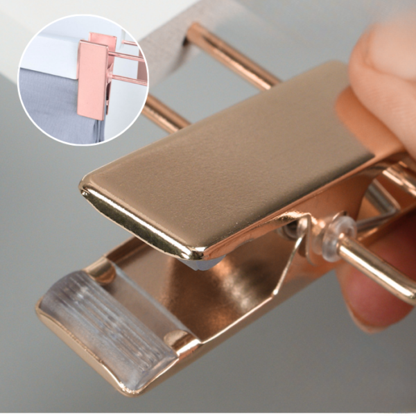 Rose Gold White Wooden Pants Skirts Hangers Solid Wood Trousers Bottom Hanger with 2-Adjustable Gold Clips
