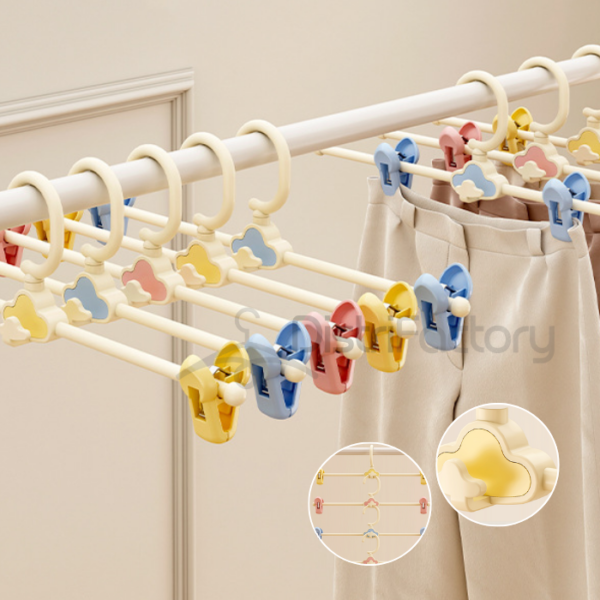 Multifunctional Home Baby Pant Hanger Underwear Hanger Clip Hanger Rack Storage Rack Seamless Non-slip Clothes Hanger