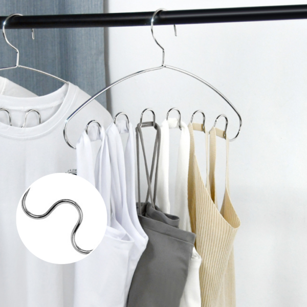 Stainless Steel Hanger Solid Bold Hanger Tie Scarf Storage Rack Multifunctional