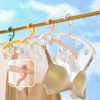 6 Clip Clothes Stackable Hanger Underwear Socks Drying Hanger Drying Rack Windproof Lock Hook Penyangkut Stoking