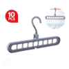 Space-Saver Nine Holes Rotating Hanger Magic Multi-function Folding Clothes Hanger Drying Space saving