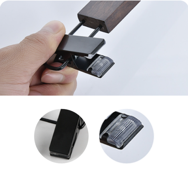 Solid Wood Trouser Rack Trouser Clips Home Unmarked Wooden Trouser Hanging Skirt Function Adjustable Clip Rubber Padded