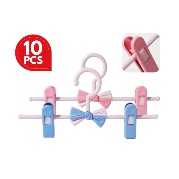 Children'Non-slip Hanger Trouser Clip Adjustable Seamless Trouser Rack Household Hanger Kid Hanger Pant Hanger
