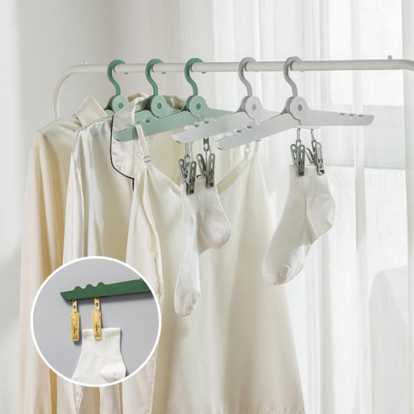 Folding Clothes Hanger for Home dormitory, Portable Travel Clothes, Outdoor Business Trip, Underwear and Socks Storage