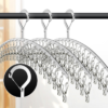 20 Clips Silver Stainless Steel Hanger For Socks & Underwear with Windproof Design and Durable Clips Gold Hanger Emas