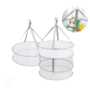 Gray Edging Drying Basket Double-folding Net Pocket