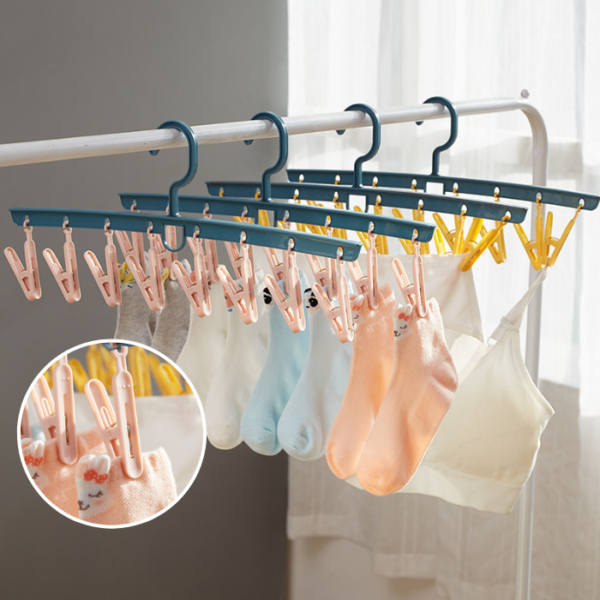 8 Clip Clothes Stackable Hanger Underwear Socks Drying Hanger Drying Rack