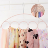 Scarf Hanger - Tudung nNon-slip No Trace Hanger Wardrobe Storage Silk Scarf tie 5-Ring Hanger baju 5 Ring Hanger