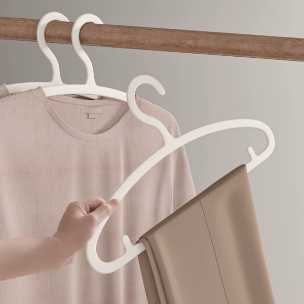 Ultra-thin Non-marking Seamless Hanger with Extra Hook for Pants and Clothes Hanger