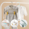 Space Saving Retractable Hanger with Trouser Clip Vertical Hanging Kid Hanger