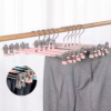 Multifunctional Household Pant Hanger Non-slip Clip Trouser Rack  Stainless Steel Seamless Hanger Penyangkut Seluar