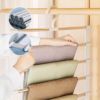 Stainless Steel Foldable Ladder Trouser Rack Multi-Layer Pants Hangers for Home Travel Household Stainless SteelOrganize