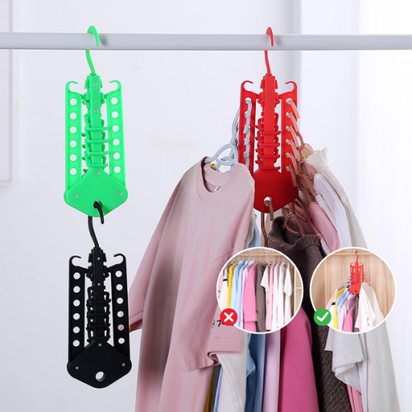 High Quality 21 Slots Foldable Rotatable Multipurpose Magic Clothes Hanger Wardrobe Organizer