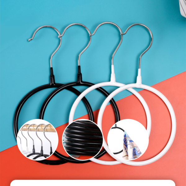 Non-slip Steel Multifunctional Tie Rings Holder Organizer for Neckties Shawls Scarves Pashminas Stainless Steel Rust-fre