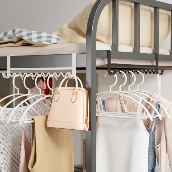 Bedside Rack Dormitory Creative Carbon Steel Punch-free Multifunctional Wall-mounted Bedroom Hook Artifact