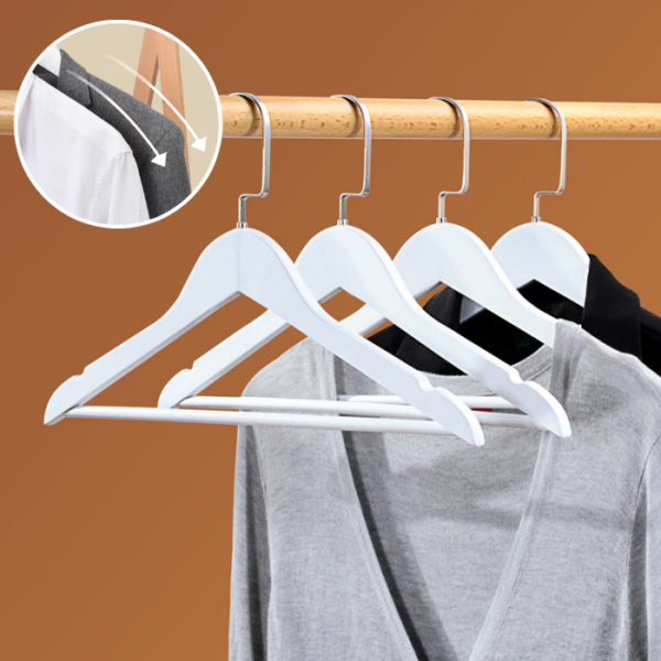 Flat Hook Non-slip  Schima Superba Boutique Solid Clothes Wooden Hanger