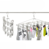 30 clips Stainless Steel Square Folding Hanger Socks Rack Super Thick Square With Clip Drying Rack Heavy Duty Hangers