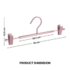 Gold Aluminum Alloy Trousers Rack Strong Clip No Trace Non-Slip Retractable Wardrobe Adjustable Clip Hanger Pant Hanger