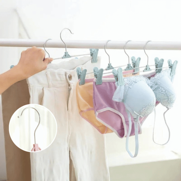 Hangers Pant Skirt Plastic Metal Clips Clothes Trousers Hanger Seluar Hanger Bra