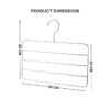 Strong Stainless Steel 5 layer Hanger Trouser Rack Storage Pant Hanger Tudung Hanger Layered Hanger Penyangkut Tudung