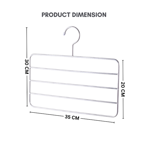 Strong Stainless Steel 5 layer Hanger Trouser Rack Storage Pant Hanger Tudung Hanger Layered Hanger Penyangkut Tudung