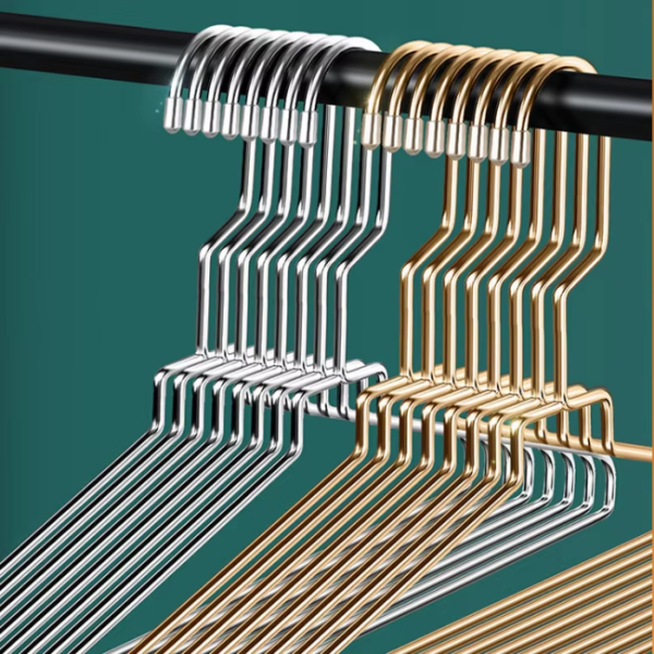 Heavy Duty Golden Stainless Steel Cloth Hanger Clothes Hanger Drying Hanger Metal space-saving clothing hangers