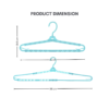 Retractable Clothes Hanger Plastic Seamless Extendable Rotatable Clothes Support For Towel Space Saver