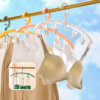 6 Clip Clothes Stackable Hanger Underwear Socks Drying Hanger Drying Rack Windproof Lock Hook Penyangkut Stoking