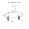 Space Saving Retractable Hanger with Trouser Clip Vertical Hanging Kid Hanger
