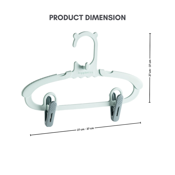 Space Saving Retractable Hanger with Trouser Clip Vertical Hanging Kid Hanger