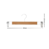 High Quality Korean Style Boutique Solid Wooden Hanger Baju Pant Trouser Hanger Kayu With Clips (Thicker Version)