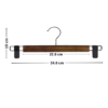 Solid Wood Trouser Rack Trouser Clips Home Unmarked Wooden Trouser Hanging Skirt Function Adjustable Clip Rubber Padded