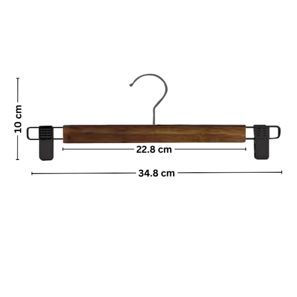 Solid Wood Trouser Rack Trouser Clips Home Unmarked Wooden Trouser Hanging Skirt Function Adjustable Clip Rubber Padded